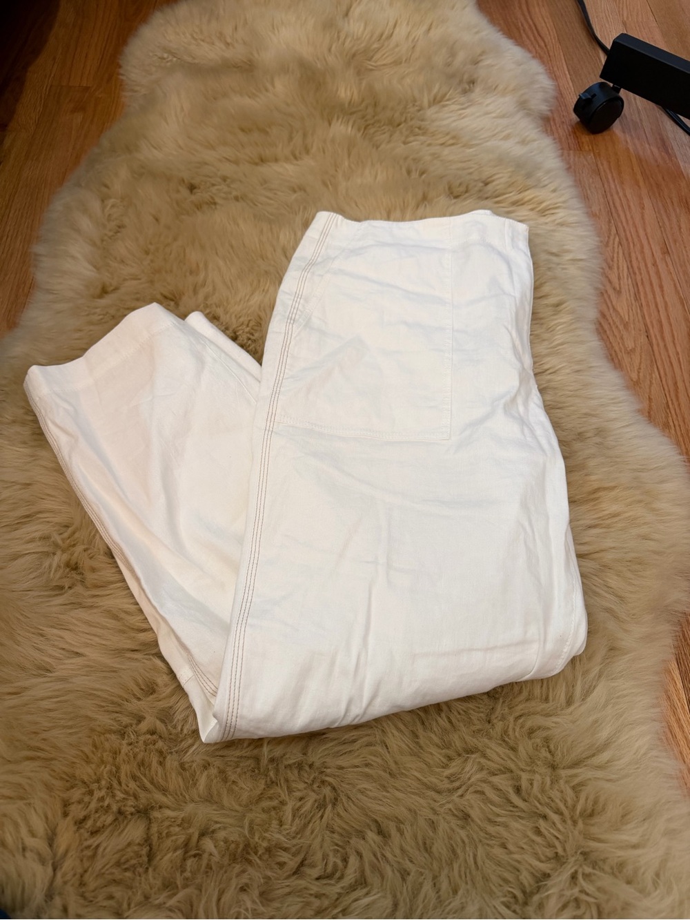 Theory Off-White Linen Blend Pants